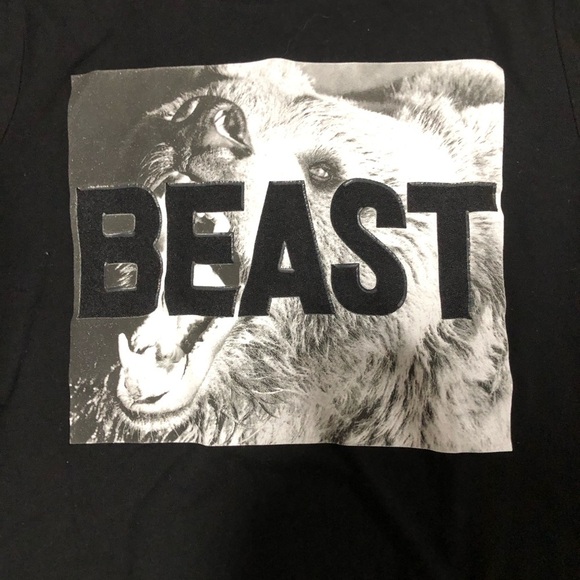 Old Navy Kids "Beast" Graphic Long-Sleeve Shirt - Black, L (10-12) - Picture 2 of 3